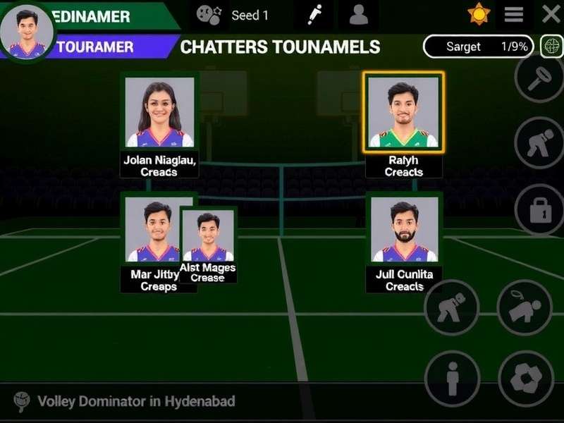 Volley Dominators Hyderabad character selection screen